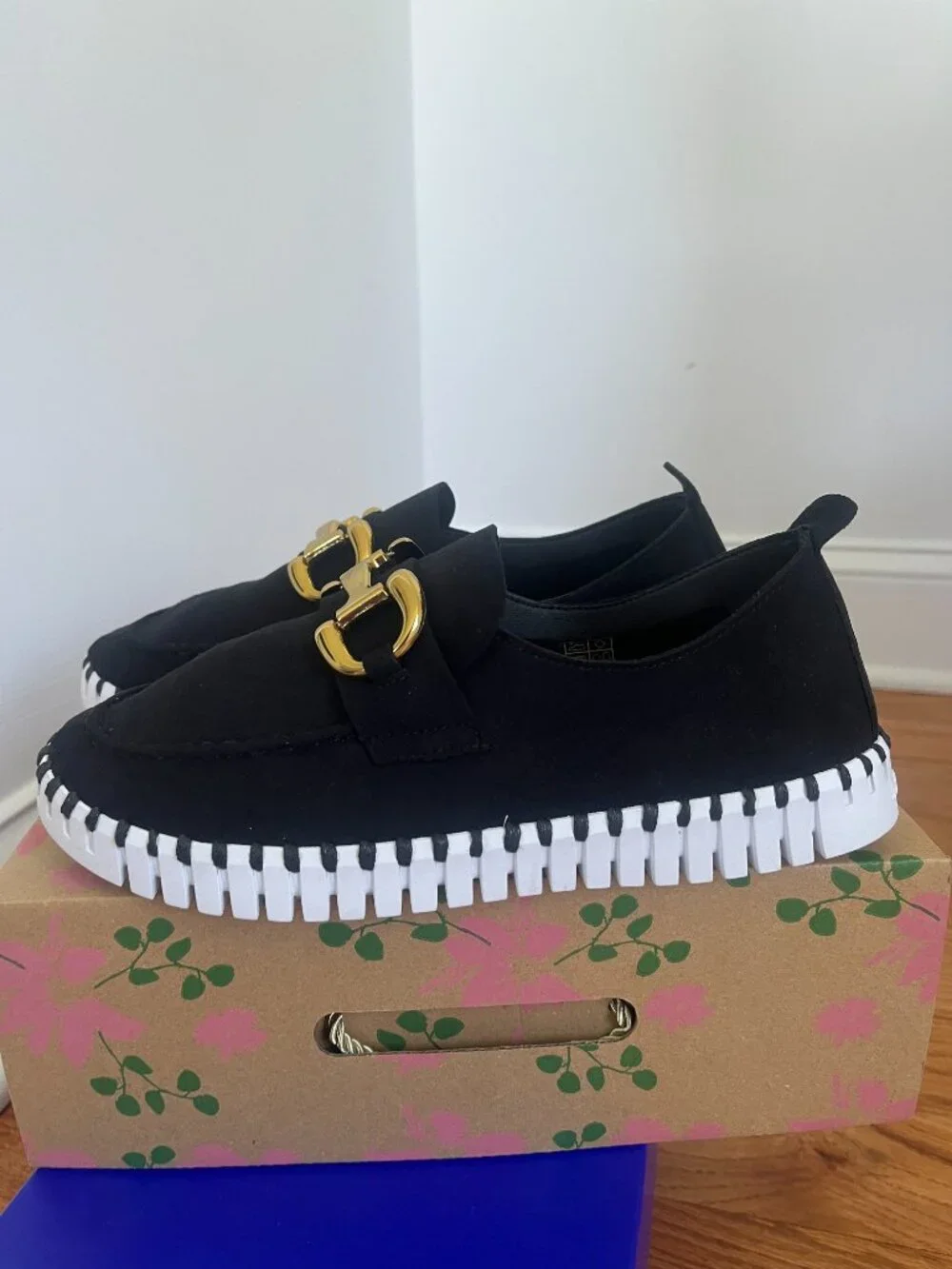 Ilse Jacobsen Hornbæk Black Slip-On Bit Loafers / Sneaker Flats - Size 39 (New)